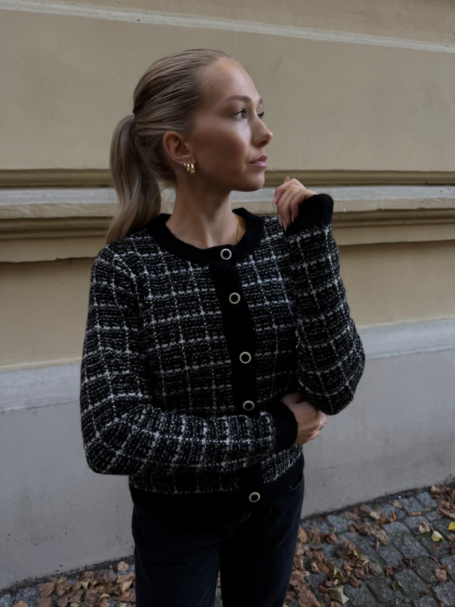 VIAUDREY Knit Cardigan - Black